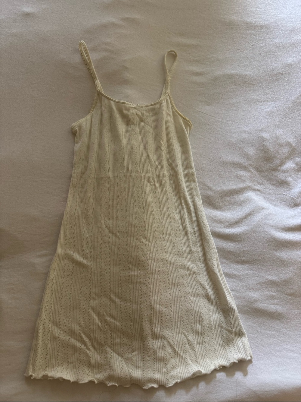 Free People Cream Knit Cami Mini Dress